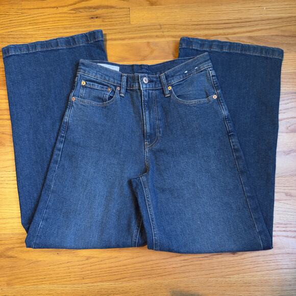 Gap High Rise Stride Blue Jeans Denim High Waisted Pockets 28/6R - Picture 2 of 6